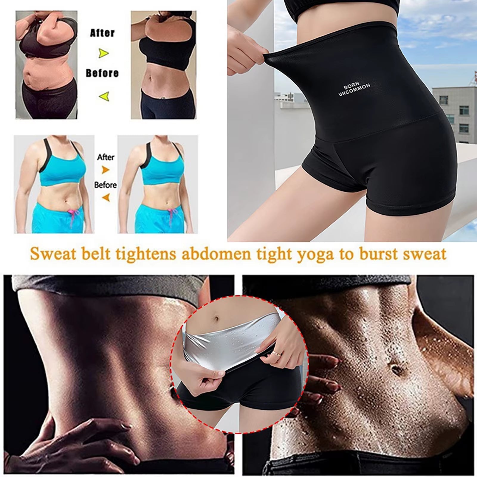 Body Shaper Pants Sauna Shapers Hot Sweat Sauna Effect Slimming Pants Fitness Short Shapewear Workout Gym Leggings Fitness Pants